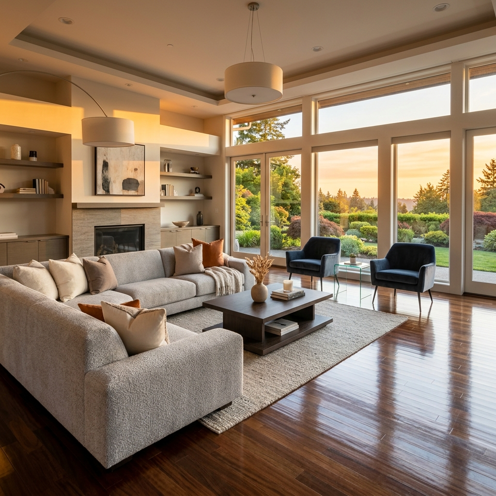 Spotless clean modern luxury interior
